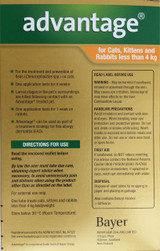 Advantage Spot-On flea drops for small cats up to 4kg