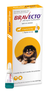 Bravecto Spot-on for Very Small Dogs: 2 - 4.5kg