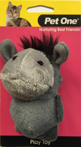 Cat Toy - Soft Hippo With Rattle