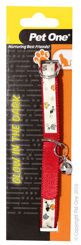 Cat Collar - Pet One Adjustable, Glow in the Dark