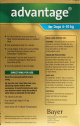 Advantage for Medium Dogs 4-10kg - 4 Pack