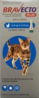 Bravecto Plus Spot-on for Medium Cats: 2.8 - 6.25kg 