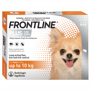 frontline plus small dogs 3 pack
