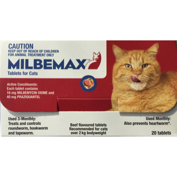 Milbemax Worming Tablets For Cats 2 8kg