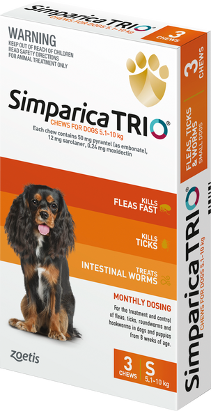 Simparica Trio for Small Dogs (5.1–10 kg)