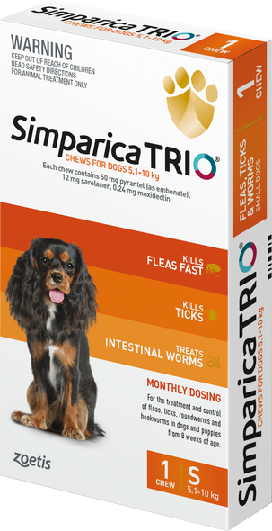 Simparica Trio for Small Dogs (5.1–10 kg)