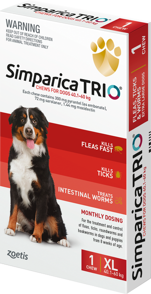 Simparica Trio for Extra-Large Dogs (40.1–60 kg)