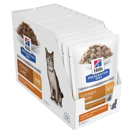 Hill's Prescription Diet Feline k/d Kidney Care - 12 x 85g Sachets
