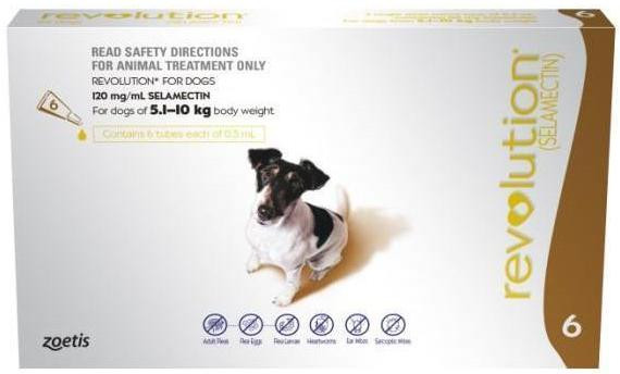 Revolution for Dogs 5.1-10 kg – 6 Pack