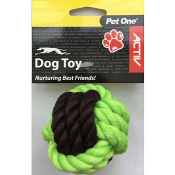 Dog Toy - Rope Ball Medium (8cm)
