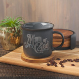 Man of God Matte Black Ceramic Coffee Mug - 1 Timothy 6:11