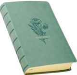 Teal Floral Faux Leather Giant Print Standard-size King James Version Bible with Thumb Index