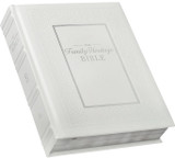 White Faux Leather Hardcover Family Heritage Bible