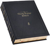 Black Full Grain Leather Family Heritage Bible