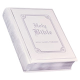 White Faux Leather King James Version Family Bible