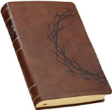 Brown Crown of Thorns Giant Print Full-size King James Version Bible with Thumb Index