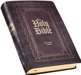 Framed Burgundy Faux Leather Super Giant Print King James Version Bible