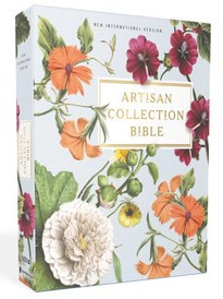 NIV, Artisan Collection Bible Leathersoft, Blue Floral Red Letter Comfort Print