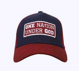 Hat - Navy/Burgundy - One Nation Under God - Mesh Back