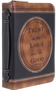 Divine Details: Bible Cover: Brown & Black Trust in the Lord - Psalm 37:3