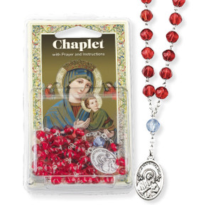 Our Lady of Perpetual Help Chaplet - 7mm Red Beads
