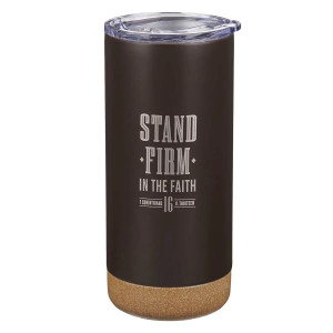 Stand Firm in the Faith Espresso-brown Stainless Steel Tumbler - 1 Corinthians 16:13