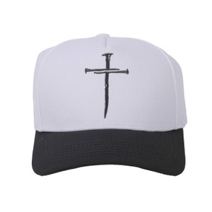 Hat – Cross Of Nails – Grey/White