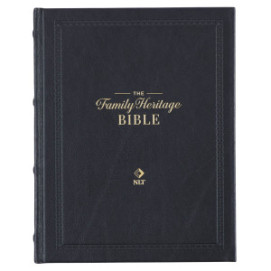 Black Full Grain Leather Family Heritage Bible