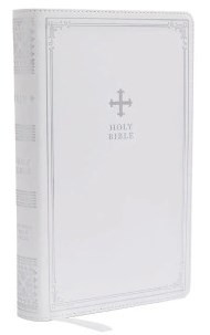 NRSV Catholic Bible Gift Edition Comfort Print Leathersoft White