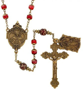 Vintage Rosary - Sacred Heart of Jesus