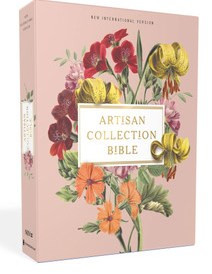 NIV, Artisan Collection Bible Leathersoft Blush Floral Red Letter Comfort Print