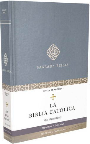 Biblia Católica de apuntes, Tapa dura/tela, Azul, Comfort Print