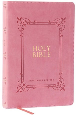 KJV Holy Bible Large Print Center-Column Reference Bible, 53,000 Cross References, Red Letter, Comfort Print