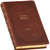 Triple Pane Frame Saddle Tan Full-grain Leather King James Version Deluxe Gift Bible with Thumb Index
