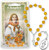 St. Dymphna Chaplet - 6mm Topaz Beads