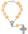 Round Orange Glass Bead Auto Rosary