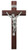 12" Dark Cherry Crucifix with Antique Fine Pewter Corpus
