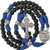 St.Michael Black Beads Blue Paracord Rosary Rugged Beaded Pardon Cross