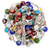 Colorful Murano Glass Rosary Necklace Millefiori Beads Rosary Holy Soil Medal and Cross