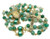 Green Matte Beads Rosary Necklace Catholic Miraculous Medal & Cross Crucifix