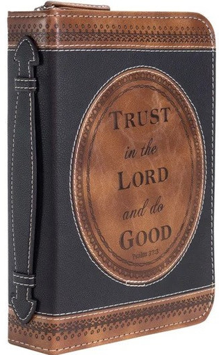 Divine Details: Bible Cover: Brown & Black Trust in the Lord - Psalm 37:3