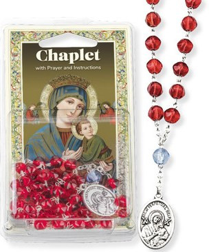 Our Lady of Perpetual Help Chaplet - 7mm Red Beads