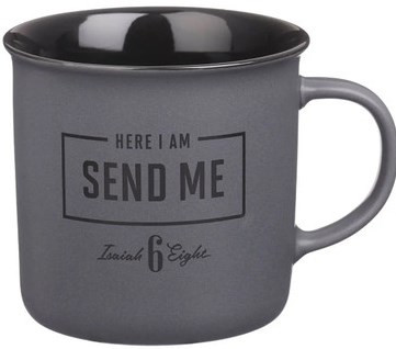 Send Me Charcoal Gray Ceramic Coffee Mug - Isaiah 6:8