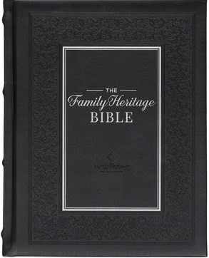 Black Faux Leather Hardcover Family Heritage Bible