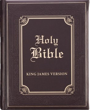 Dark Brown Faux Leather Hardcover King James Version Family Bible