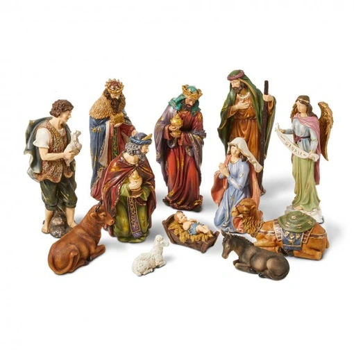 12 Piece Oversized Resin Nativity Figurine Sets