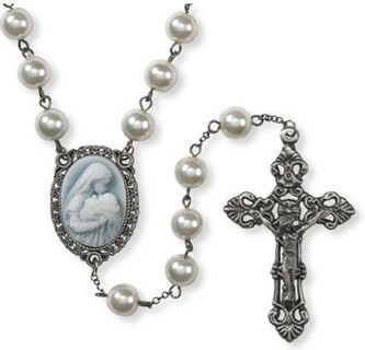 Mother's Kiss Cameo Rosary