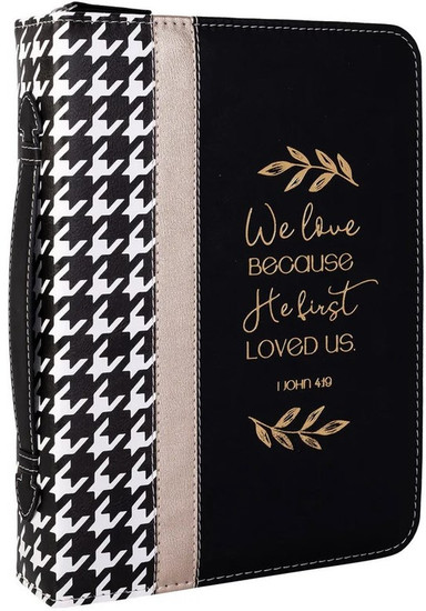 Divine Details: Bible Cover - Houndstooth w/Gold