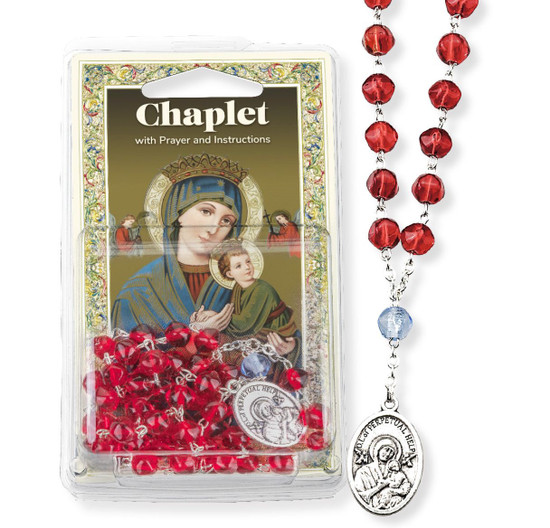 Our Lady of Perpetual Help Chaplet - 7mm Red Beads