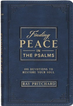 Finding Peace in the Psalms Navy Blue Faux Leather Daily Devotional